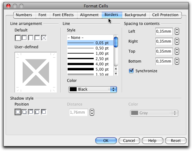 openoffice calculate equation of line